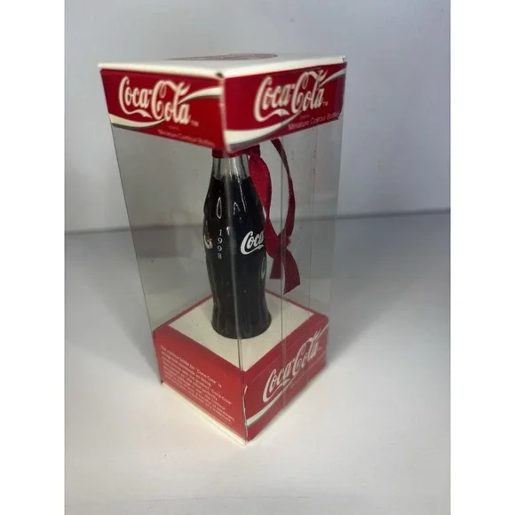 Vintage‎ European Style Coca Cola Bottle Glass Christmas Ornament - lot of 5 - Picture 9 of 12